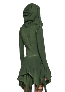 Current Mood Dresses|Mini Dresses*F Is For Fairies® Hooded Mini Dress - Green