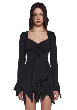 Current Mood Dresses|Mini Dresses*F Is For Fairies® Hooded Mini Dress - Black