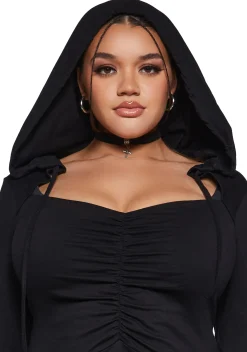 Current Mood Dresses|Mini Dresses*F Is For Fairies® Hooded Mini Dress - Black