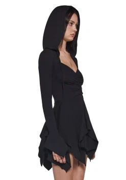 Current Mood Dresses|Mini Dresses*F Is For Fairies® Hooded Mini Dress - Black