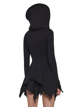 Current Mood Dresses|Mini Dresses*F Is For Fairies® Hooded Mini Dress - Black