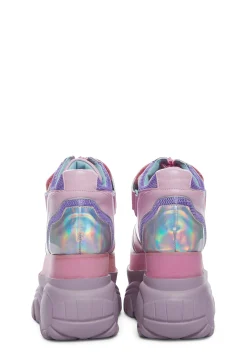 Sugar Thrillz Platforms|Sneakers*Fairywalker Platform Sneakers - Holographic