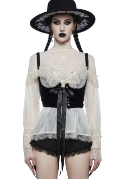 Widow Corsets|Tops*Fall From Grace Velvet Underbust Corset
