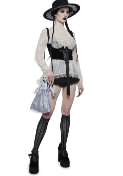 Widow Corsets|Tops*Fall From Grace Velvet Underbust Corset