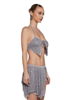 Current Mood Bottoms|Skirts*Fame Dynasty Rhinestone Buckle Wrap Skirt
