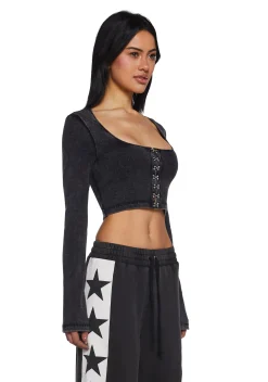 Current Mood Tops|Plus*Fascinating Hook Long Sleeve Top