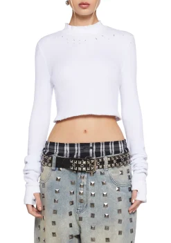 Current Mood Tops*Fast Timez Distressed Thermal