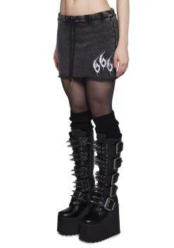 Widow Bottoms|Skirts*Favorite Number Mini Skirt