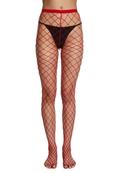 x_Leg Avenue Socks & Tights*Fire Diamond Doll Fishnet Stockings