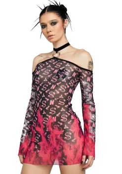 Namilia Dresses|Mini Dresses*Flame Monogram Mini Dress