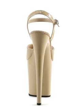 Pleaser Heels|Sandals*Flamingo-809 Ankle Strap Platform Sandals - Beige