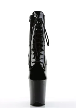 Pleaser Boots*Flamingo-1020 Lace-Up Ankle Boots - Black