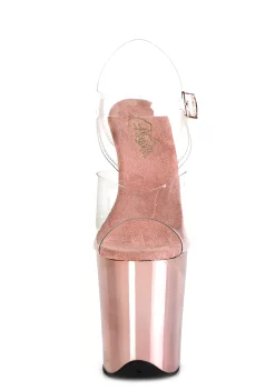 Pleaser Heels|Sandals*Flamingo-808 Platform Strap Sandals - Rose Gold