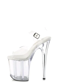 Pleaser Heels|Sandals*Flamingo-808 Platform Strap Sandals - Silver