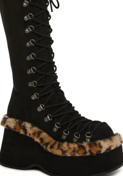 Current Mood Boots|Platforms*Flash On Leopard Boots