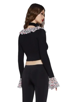 Dolls Kill x Betty Boop Tops*Flirty Frills Knit Cardigan