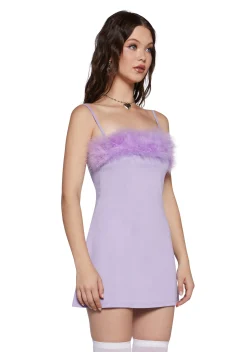 Sugar Thrillz Dresses*Flirty N' Thriving Marabou Dress