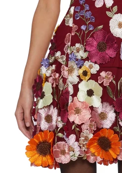 Sugar Thrillz Dresses|Mini Dresses*Floral Dreams Mini Dress - Burgundy