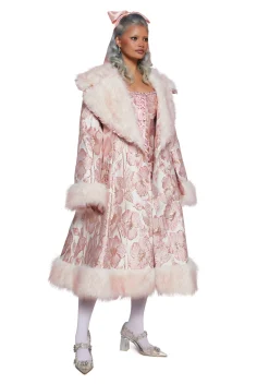 Sugar Thrillz Outerwear|Plus*Floral Fancies Jacquard Coat