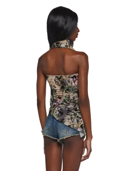 Current Mood Tops|Plus*Floral Moods Tube Top And Scarf Set