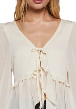 Current Mood Tops|Plus*Forever Me Peasant Top - Off White