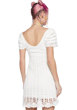 dELiA*s by Dolls Kill Dresses*Found My Happy Crochet Dress - White