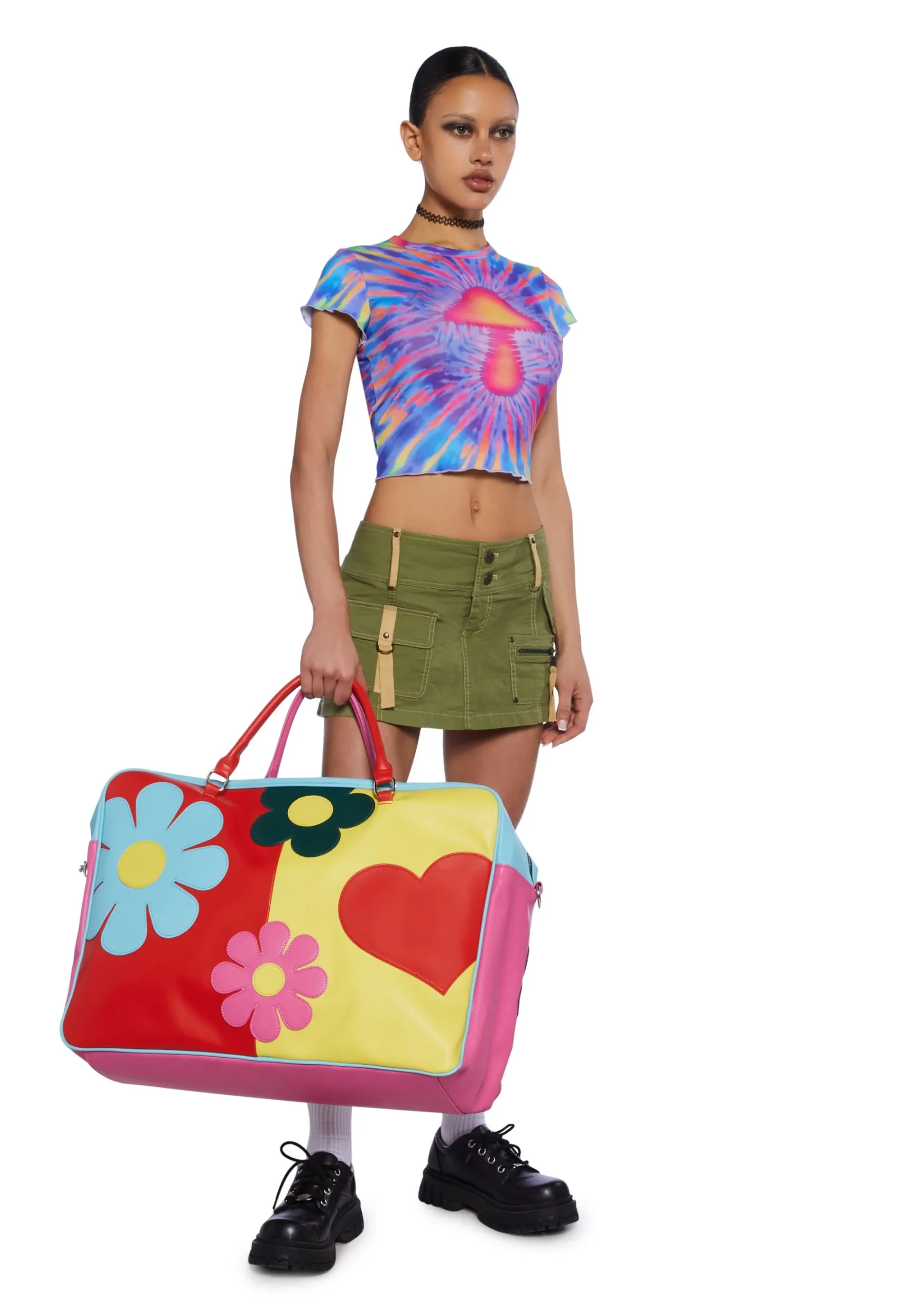dELiA*s by Dolls Kill Bags*Free Luv Nation Colorblock Giant Weekender