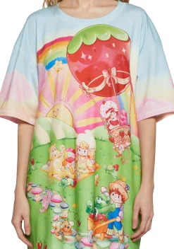Dolls Kill | Care Bears x Strawberry Shortcake Tops|Plus*Friendship Outing Oversized Graphic Tee