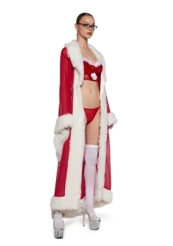 Sugar Thrillz Lingerie|Plus*Frosty Bite Lingerie Set - Red