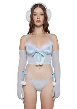 Sugar Thrillz Lingerie*Frosty Bite Lingerie Set - Blue