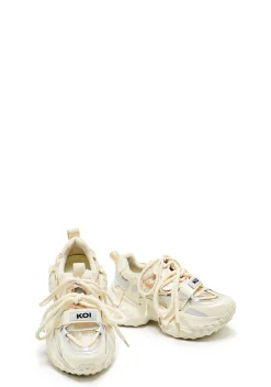 Koi Footwear Platforms|Sneakers*Frozen Shores Mega Chunky Trainers - Vanilla