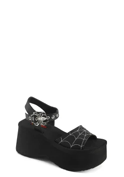 Demonia Sandals*Funn-10 Spider Platform Sandals