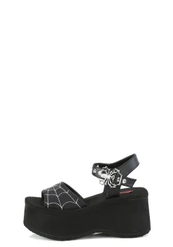 Demonia Sandals*Funn-10 Spider Platform Sandals