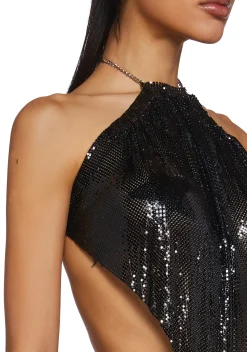 Club Exx Tops|Plus*Futurism Flash Halter Top