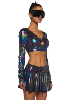 Club Exx Bottoms|Skirts*Galaxy Gathered Mini Skirt