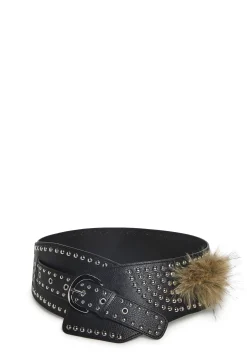 Club Exx Belts & Harnesses*Gambling Desert Studded Belt - Black