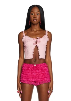 Sugar Thrillz Tops*Game Of Lust Crop Top - Pink