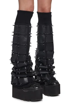 Club Exx Bottoms|Skirts*Gamma Ray Spiked Pleated Skirt