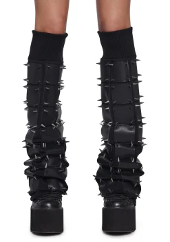 Club Exx Bottoms|Skirts*Gamma Ray Spiked Pleated Skirt