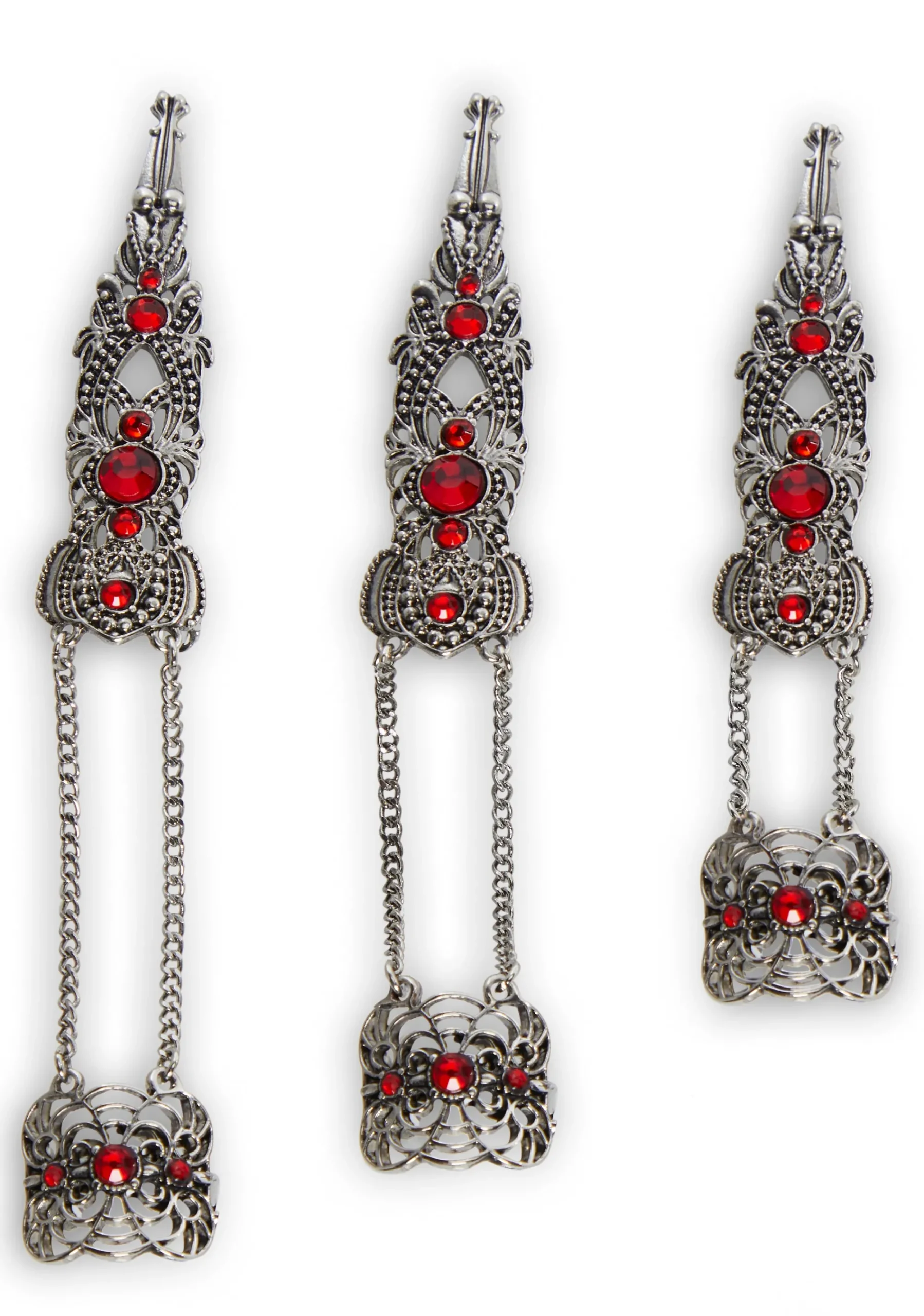 Widow Jewelry*Gemstone Metal Nail Rings