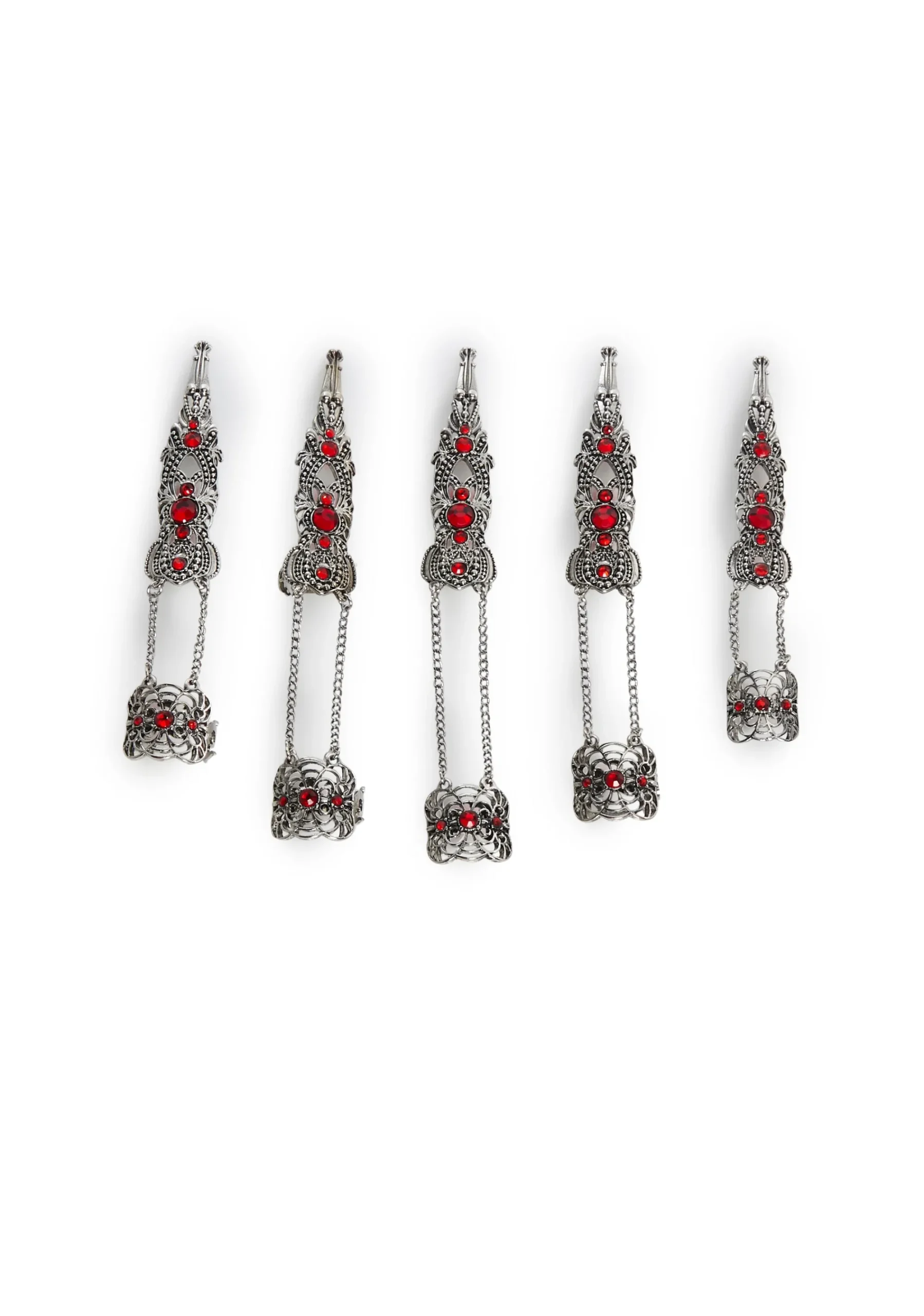 Widow Jewelry*Gemstone Metal Nail Rings
