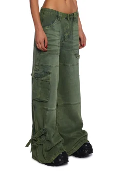 Current Mood Bottoms|Pants*Get A Life Wide Leg Cargo Pants