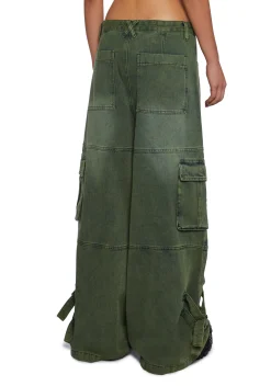 Current Mood Bottoms|Pants*Get A Life Wide Leg Cargo Pants