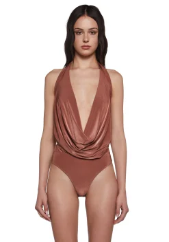 x_Blue Blush Tops*Glam And Glow Halter Bodysuit