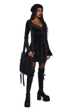 Widow Dresses*Glamour Sparks Velvet Dress
