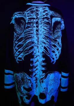 Trickz N' Treatz Tops|Plus*Glow In The Dark Skeleton Jersey