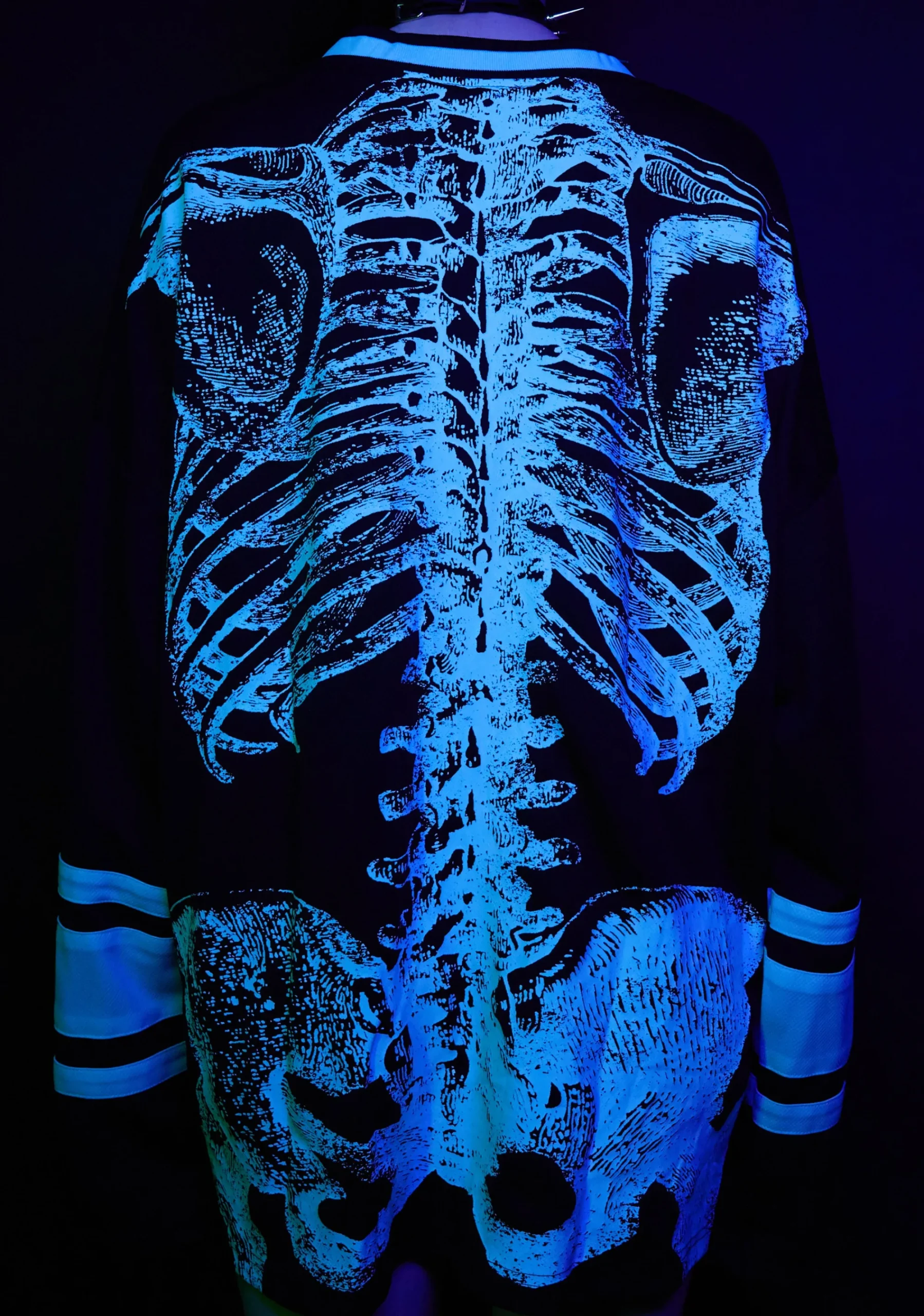 Trickz N' Treatz Tops|Plus*Glow In The Dark Skeleton Jersey