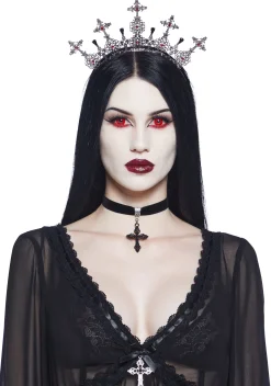 Widow Hair Accessories*Gothic Cross Crown