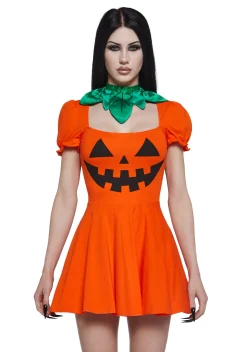Trickz N' Treatz Mini Dresses*Happy Pumpkin Mini Dress