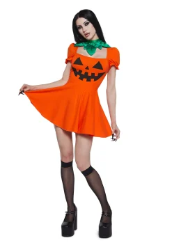 Trickz N' Treatz Mini Dresses*Happy Pumpkin Mini Dress